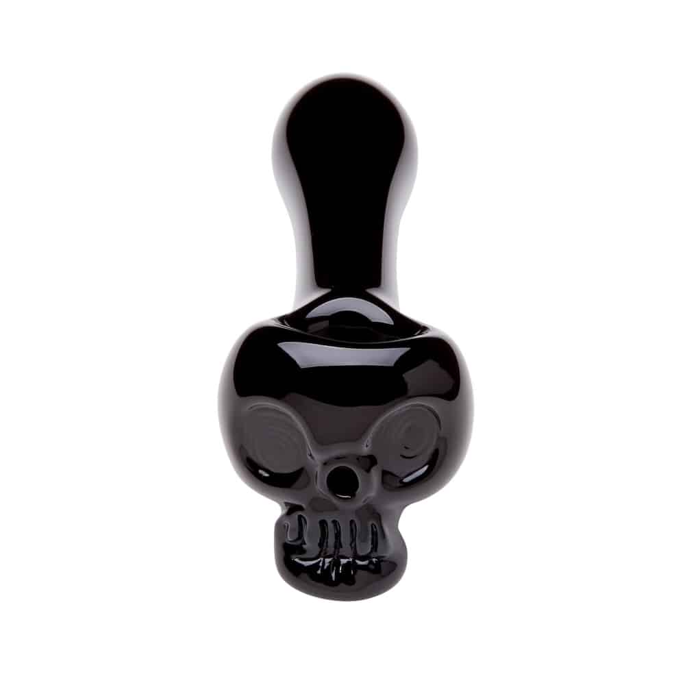 Chameleon Glass Bone Head Black and Onyx-Hand Pipe-Chameleon-Epic Head Shop