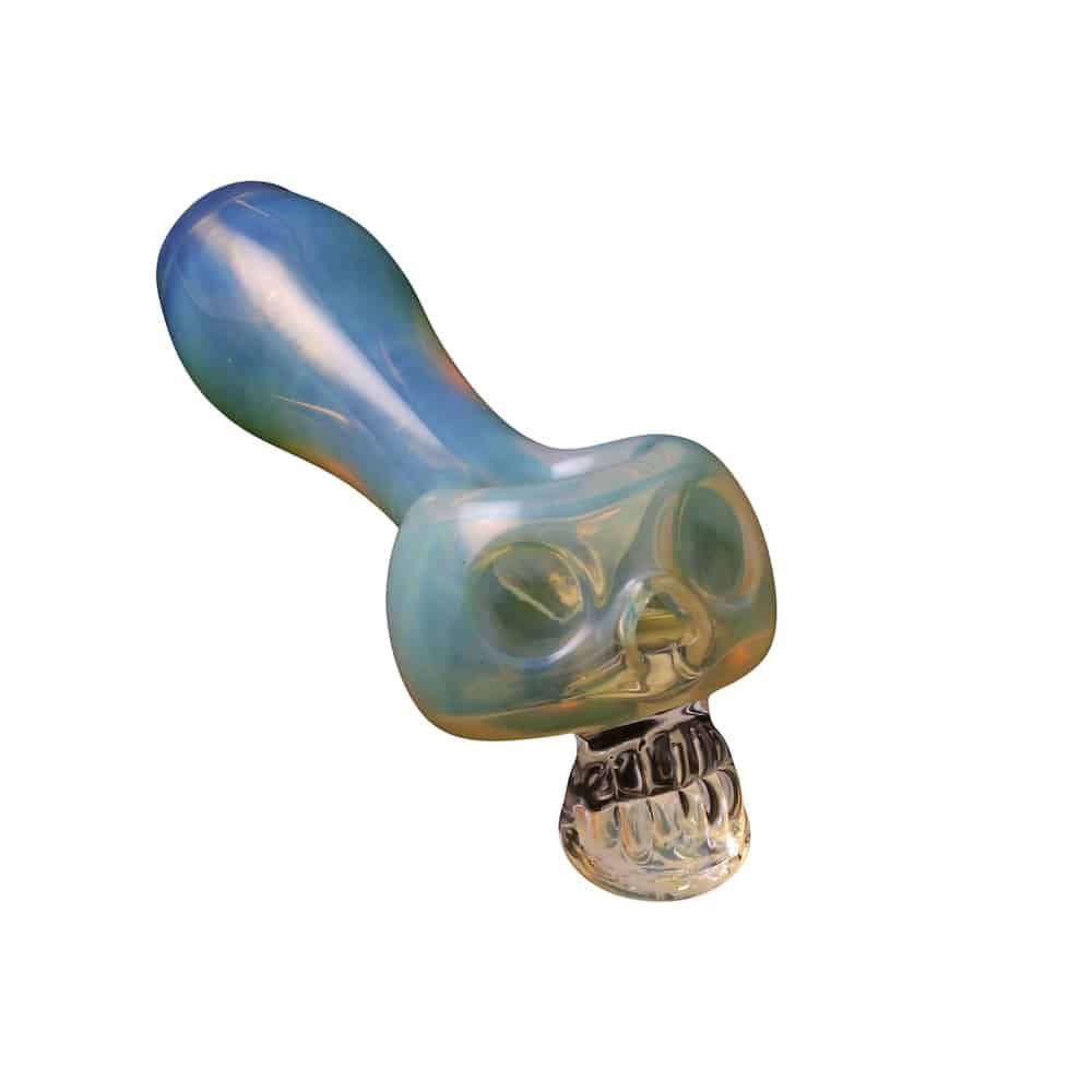 Chameleon Glass Bone Head Color Change with Ash Catcher Mouthpiece-Hand Pipe-Chameleon-Epic Head Shop