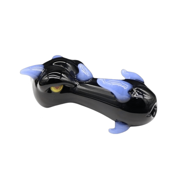 Chameleon Glass Dragon Head Glass Pipe – Onyx Black-Hand Pipe-Chameleon-Epic Head Shop