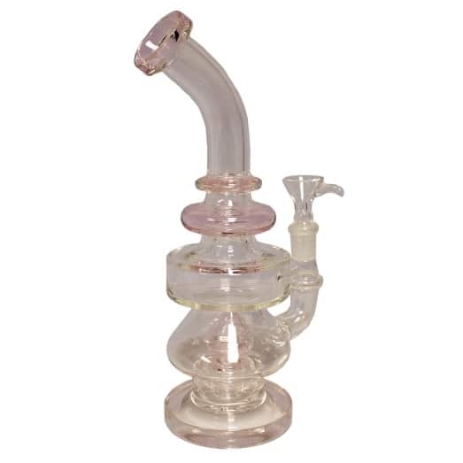 10″ Bent Neck Cut Glass Rig-Water Pipe-Unbranded-Epic Head Shop