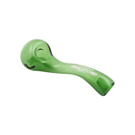 Chameleon Glass Ashcatcher Laid Back Sherlock Hand Pipe-Hand Pipe-Chameleon-Green-Epic Head Shop