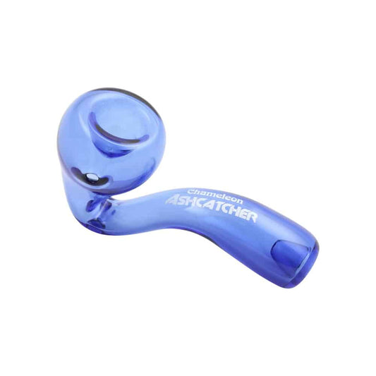 Chameleon Glass Ashcatcher Lawnchair Sherlock Hand Pipe-Hand Pipe-Chameleon-Blue-Epic Head Shop