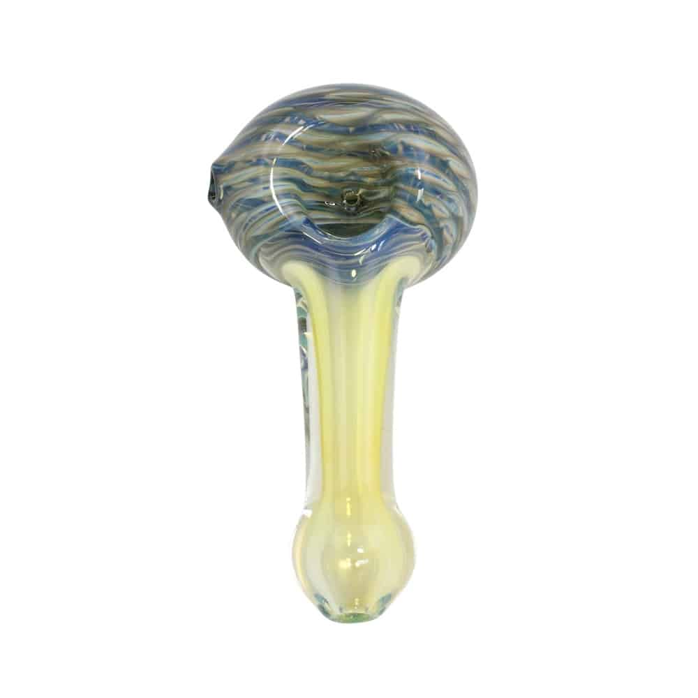 Chameleon Glass Mitosis – Color Head with Silver Fume-Hand Pipe-Chameleon-Blue-Epic Head Shop