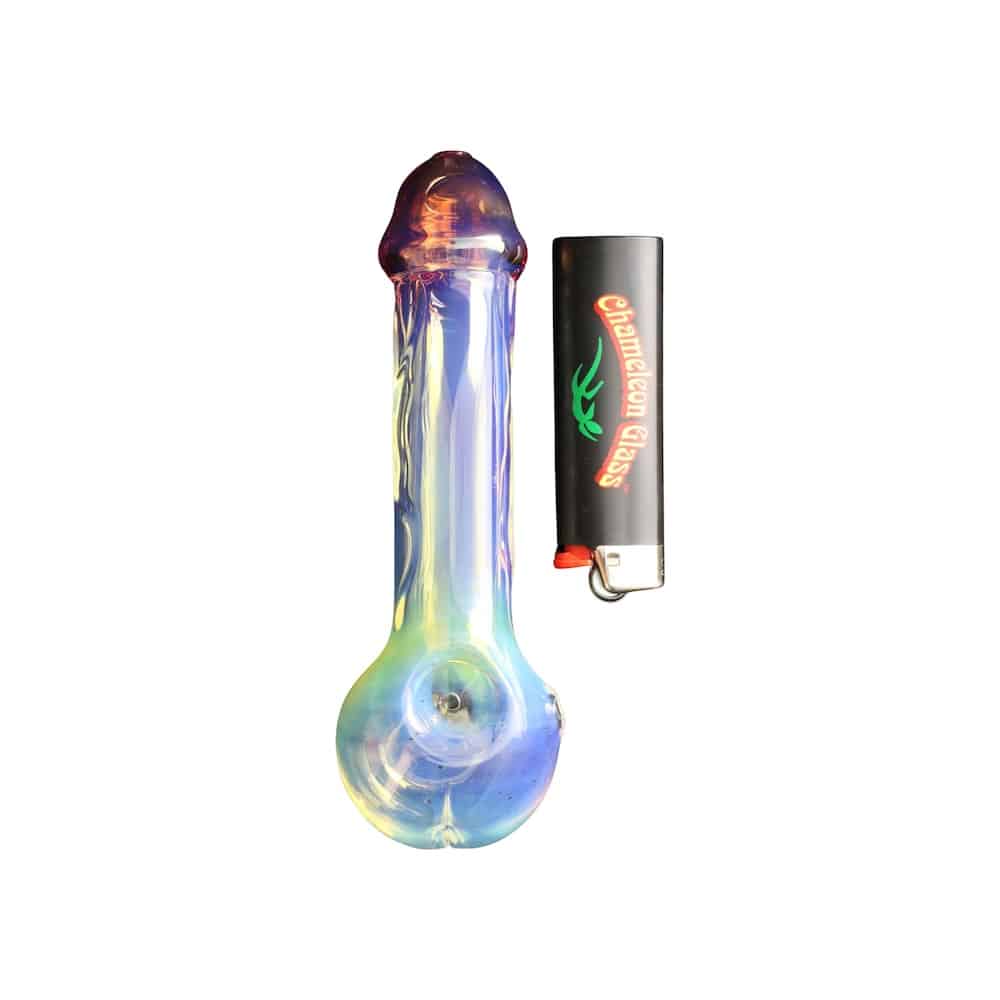 Chameleon Glass Mr. Johnson Penis Pipe-Hand Pipe-Chameleon-Epic Head Shop