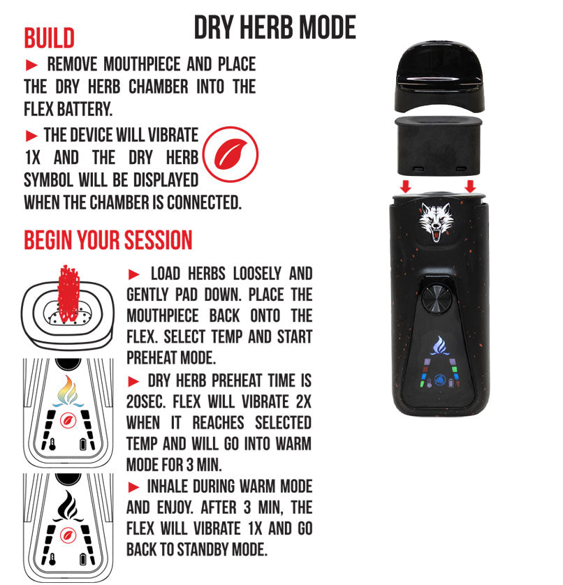 Wulf Mods Flex Dual Use Concentrate & Dry Herb Vaporizer